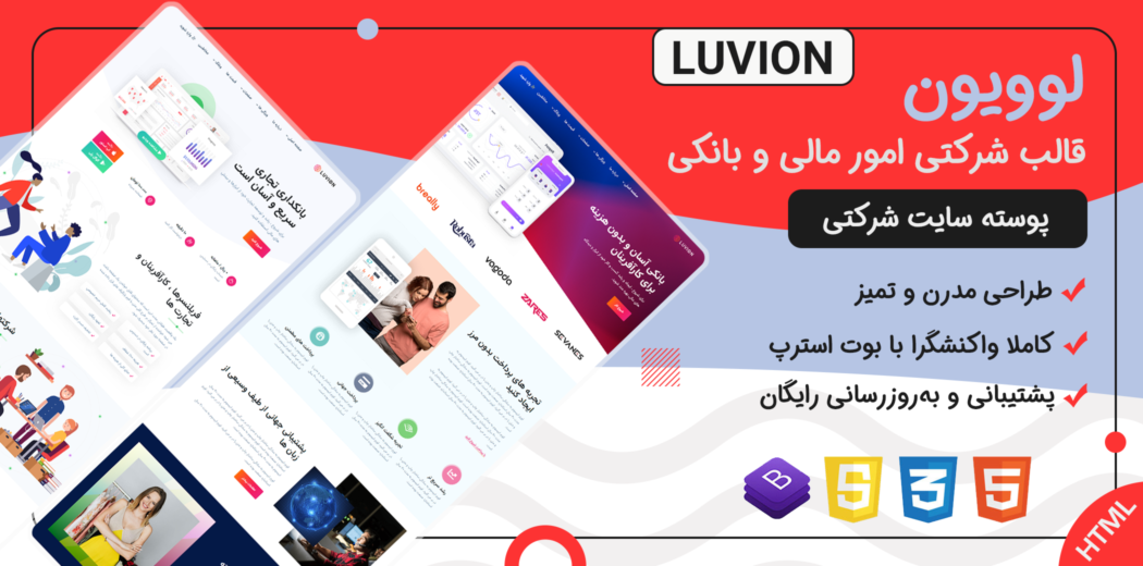 قالب Luvion | پوسته HTML شرکتی صرافی آنلاین و پردازش پرداخت