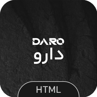 قالب HTML خلاقانه و نمونه کار Daro